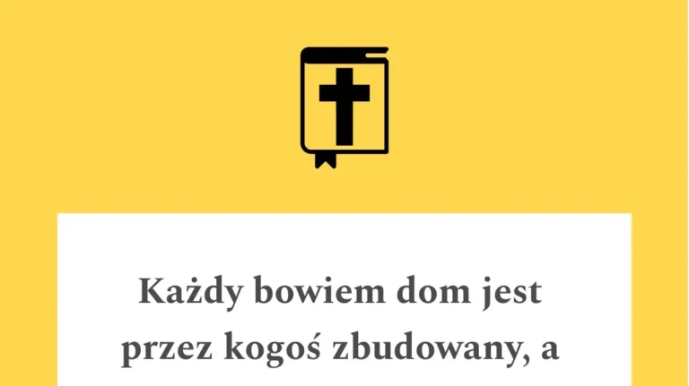 Cytat z Pisma Świętego Hbr 3,4